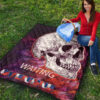 Valentine Premium Quilt - Old Skull Waiting For Loventine Artwork Quilt Blanket 9