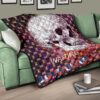 Valentine Premium Quilt - Old Skull Waiting For Loventine Skull Patterns Quilt Blanket 17