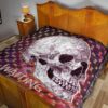 Valentine Premium Quilt - Old Skull Waiting For Loventine Skull Patterns Quilt Blanket 19