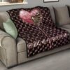 Valentine Premium Quilt - Skeleton Chest In Pink Heart Skull Patterns Quilt Blanket 15