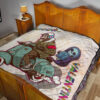 Valentine Premium Quilt - Skeleton Driving Vespa RIP Running Valentine Quilt Blanket 19