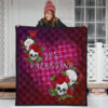 Valentine Premium Quilt - Skulls With Roses Flower Heart It's Valentine Quilt Blanket 3