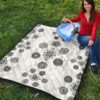 Various Mandala Patterns Black White Premium Quilt Blanket 9