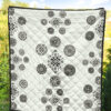 Various Mandala Patterns Black White Premium Quilt Blanket 5