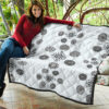 Various Mandala Patterns Black White Premium Quilt Blanket 11