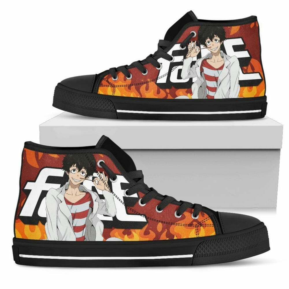 Victor Lich Fire Force Sneakers Anime High Top Shoes Fan Gift
