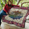 Vintage Style Mandala Dragonfly Quilt Blanket Gift Idea 7