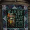 We Are Here To Heal Quilt Blanket For Yoga Lover 3