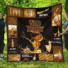 Wild Turkey Quilt Blanket All I Need Is Whisky Gift Idea 1