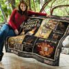 Wild Turkey Quilt Blanket Whiskey Inspired Me Funny Gift 11