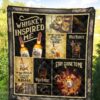 Wild Turkey Quilt Blanket Whiskey Inspired Me Funny Gift 5