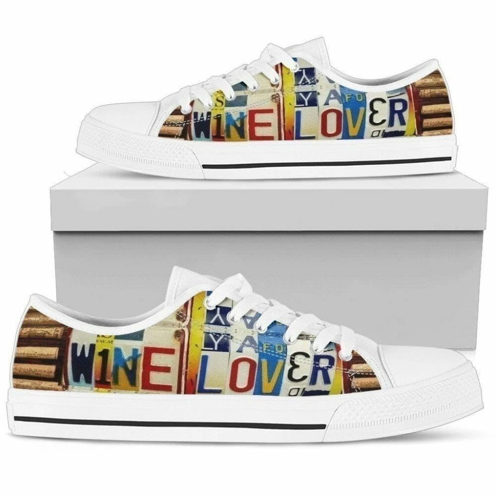Wine Lover Women Sneakers Style Gift Idea