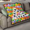 Work Play Love Triangle Colorful Background Premium Quilt Blanket 15