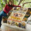 You Are My Sunshine Sunflower Golden Retriever Quilt Blanket 11