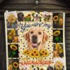 You Are My Sunshine Sunflower Golden Retriever Quilt Blanket 7