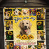 You Are My Sunshine Sunflower Labrador Quilt Blanket 7