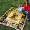 You Are My Sunshine Sunflower Labrador Quilt Blanket 9