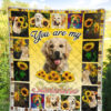 You Are My Sunshine Sunflower Labrador Quilt Blanket 5