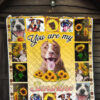 You Are My Sunshine Sunflower Pit Bull Quilt Blanket 7