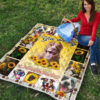 You Are My Sunshine Sunflower Pit Bull Quilt Blanket 9