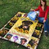 You Are My Sunshine Sunflower Rottweiler Quilt Blanket 9