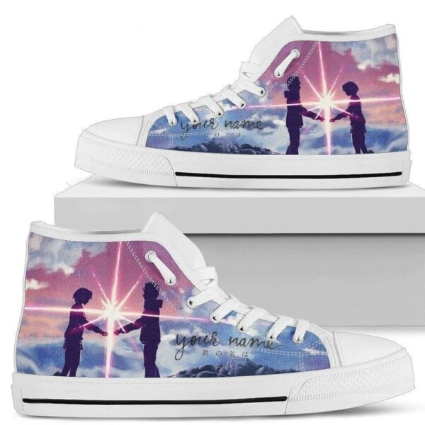 Your Name Anime Sneakers High Top Shoes Fan Gift Idea