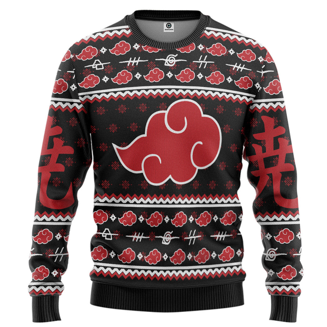 Akatsuki Ugly Christmas Anime Custom Ugly Sweater