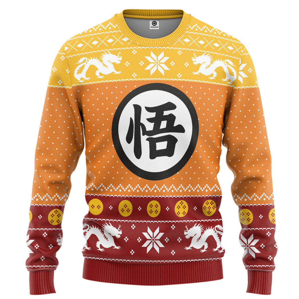 Dragon Ball Z Goku Ugly Christmas Custom Ugly Sweater