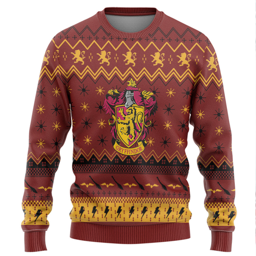Harry Potter Gryffindor Holiday Ugly Christmas Custom Ugly Sweater