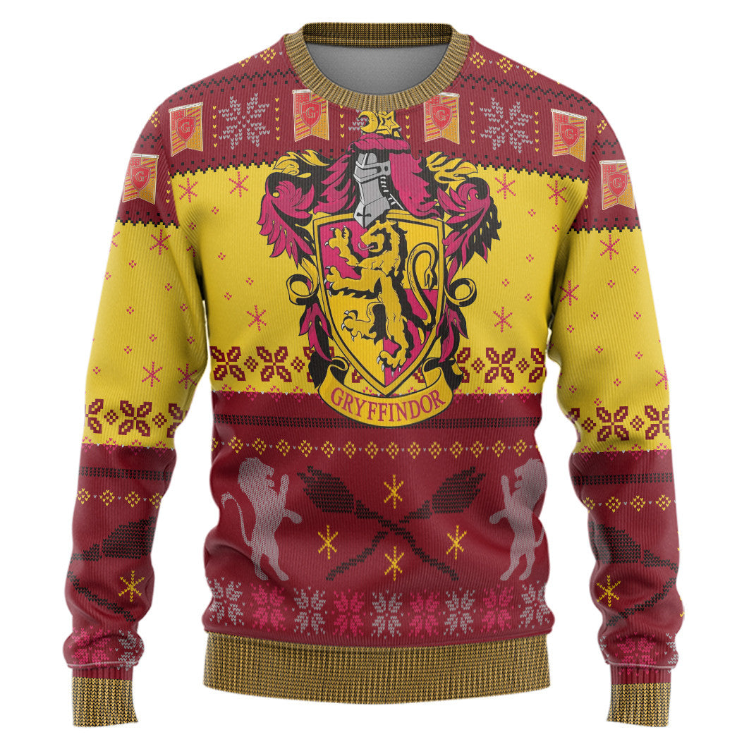 Harry Potter Gryffindor Ugly Christmas Ver 2 Custom Ugly Sweater