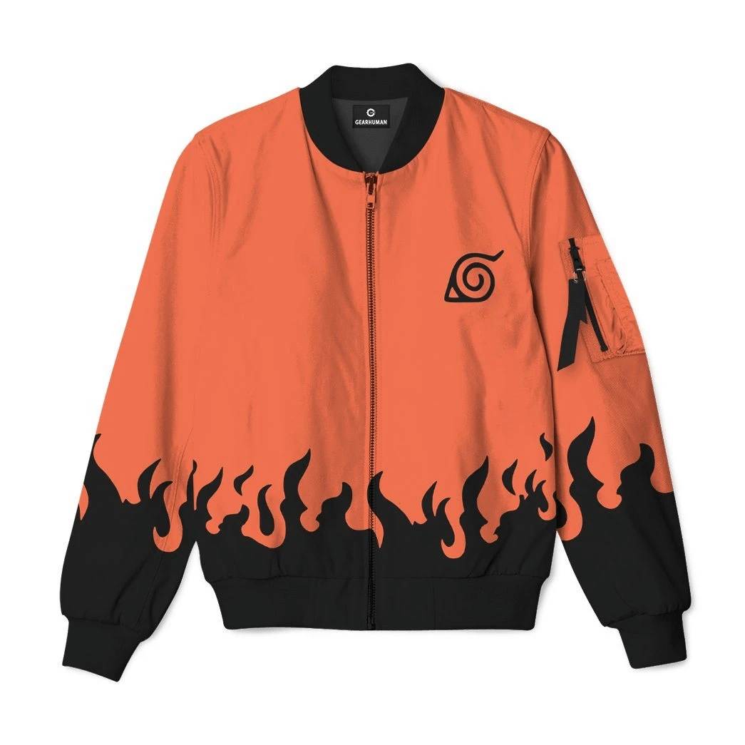 Black and Orange Shippuden Uzumaki Namiwear Naruto Jacket - Jacket Makers