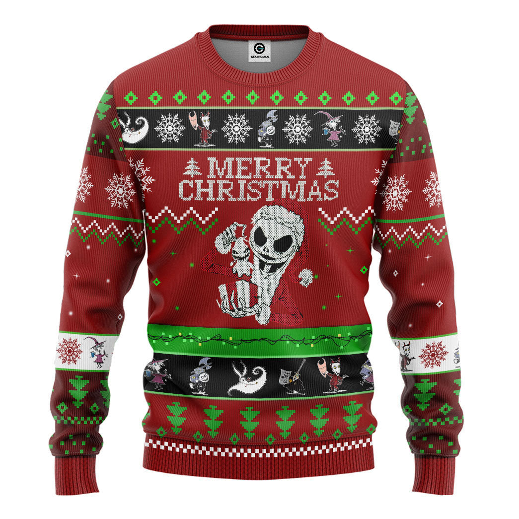 Nightmare Before Christmas Jack Skellington Custom Ugly Sweater