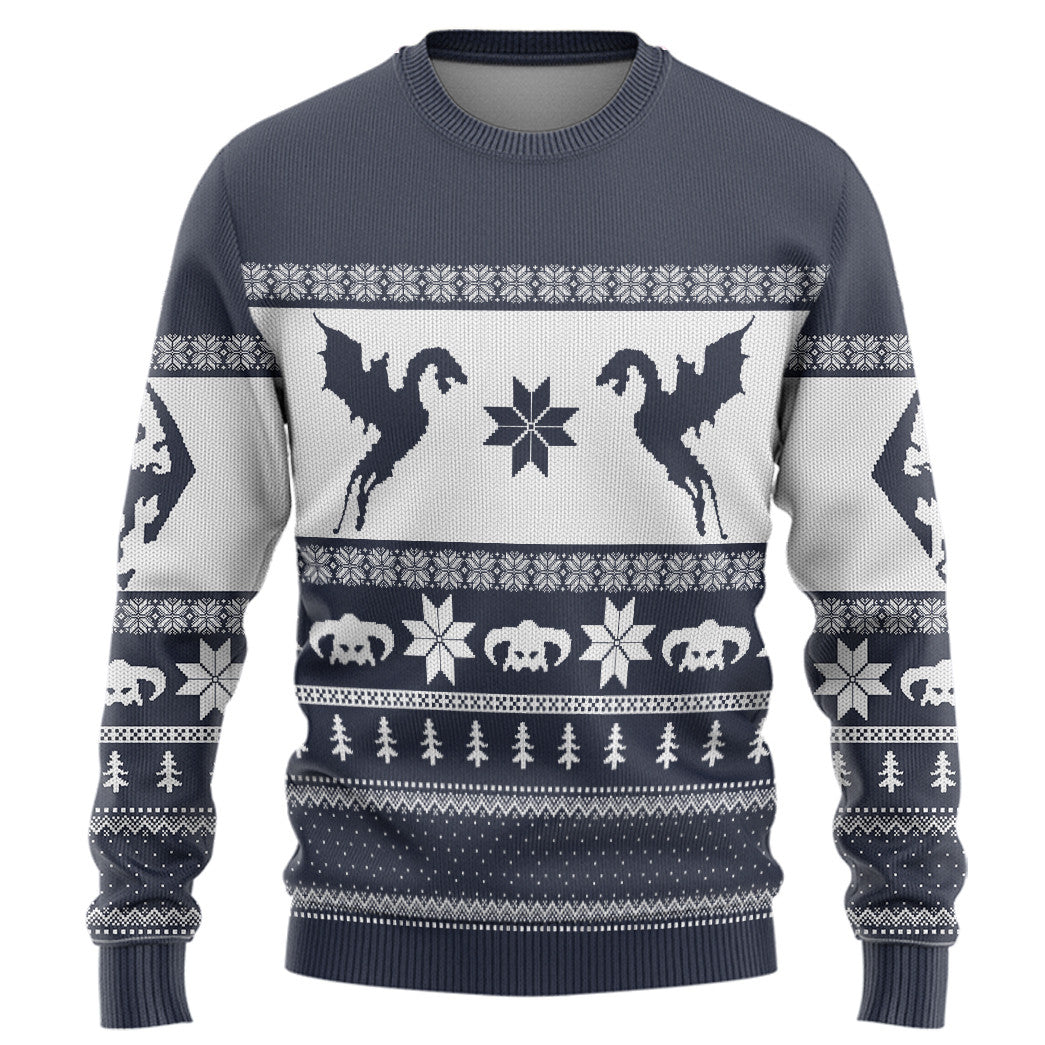 Skyrim Christmas Edition Custom Ugly Sweater