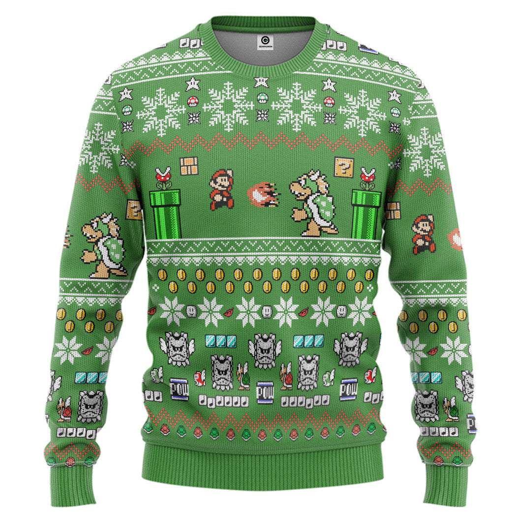 Super Mario Custom Ugly Christmas Sweater