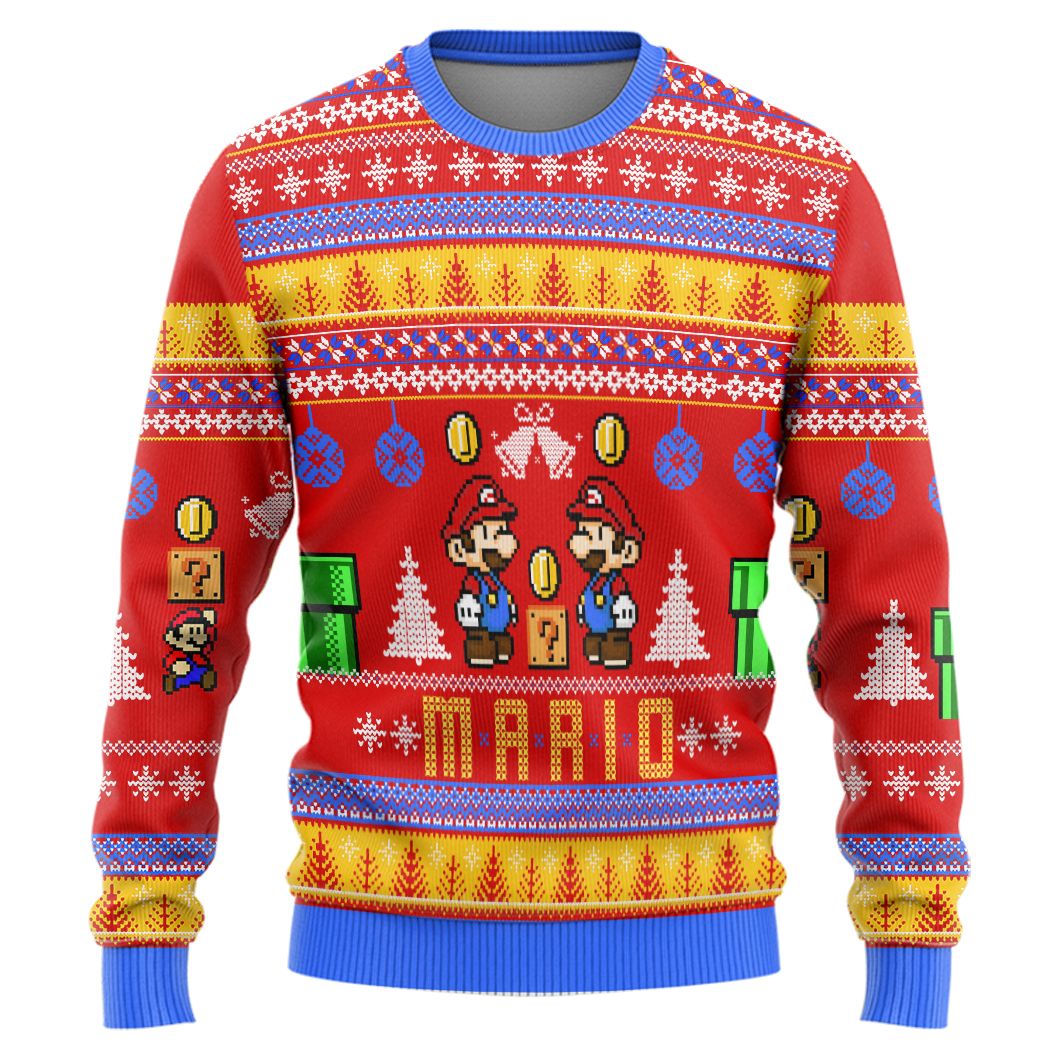 Super Mario Mario Custom Ugly Sweater