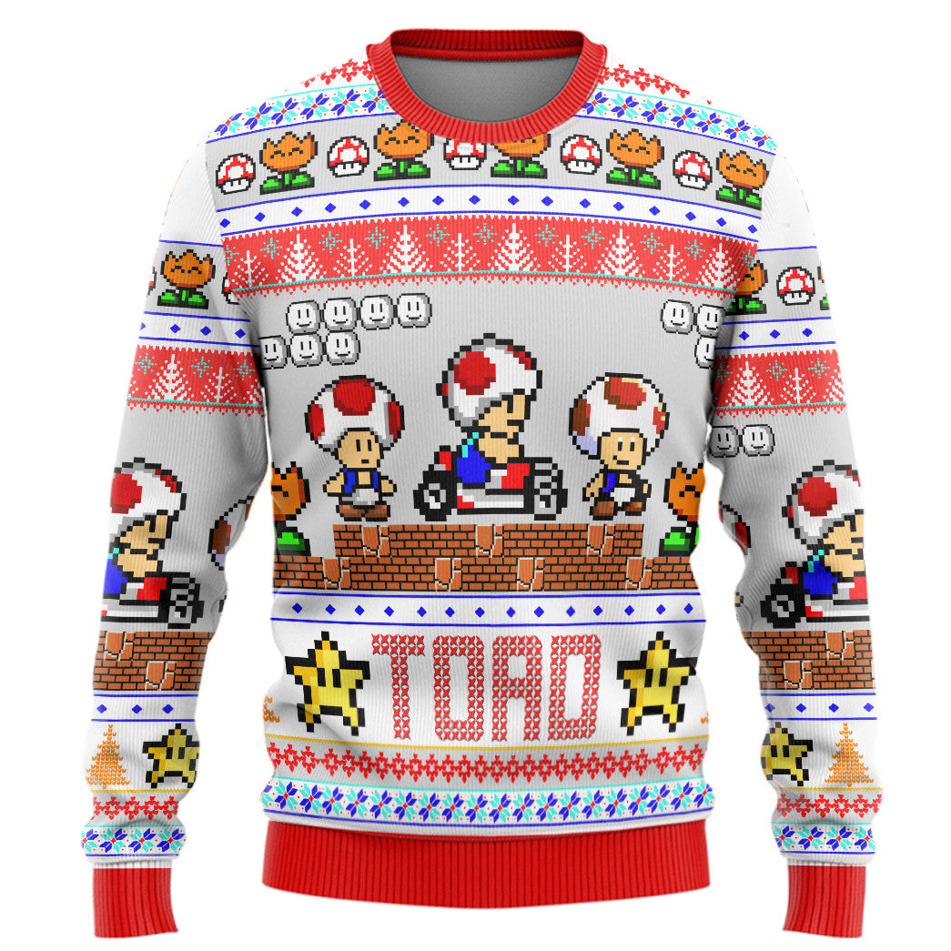 Super Mario Toad Custom Ugly Sweater