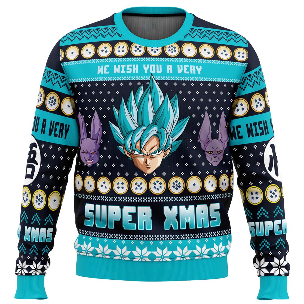 A Very Saiyan Christmas Dragon Ball Z Ugly Christmas Sweater