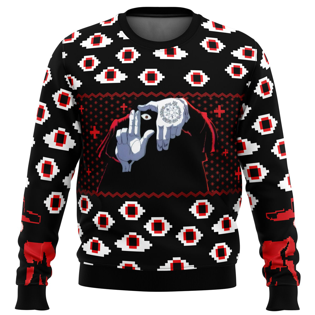 Alucard Eyes Hellsing Ugly Christmas Sweater