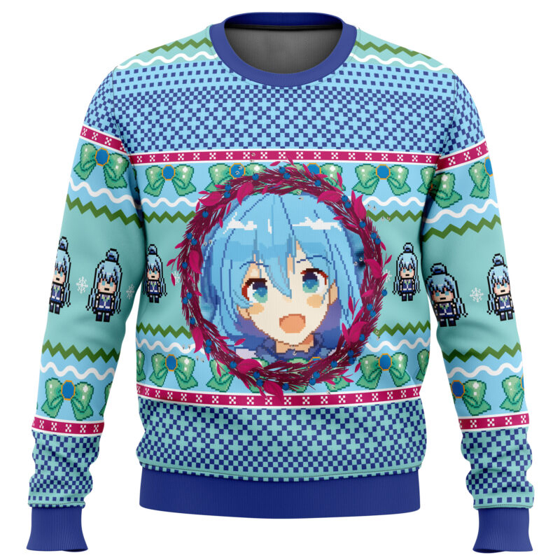 Aqua KonoSuba Ugly Christmas Sweater 3