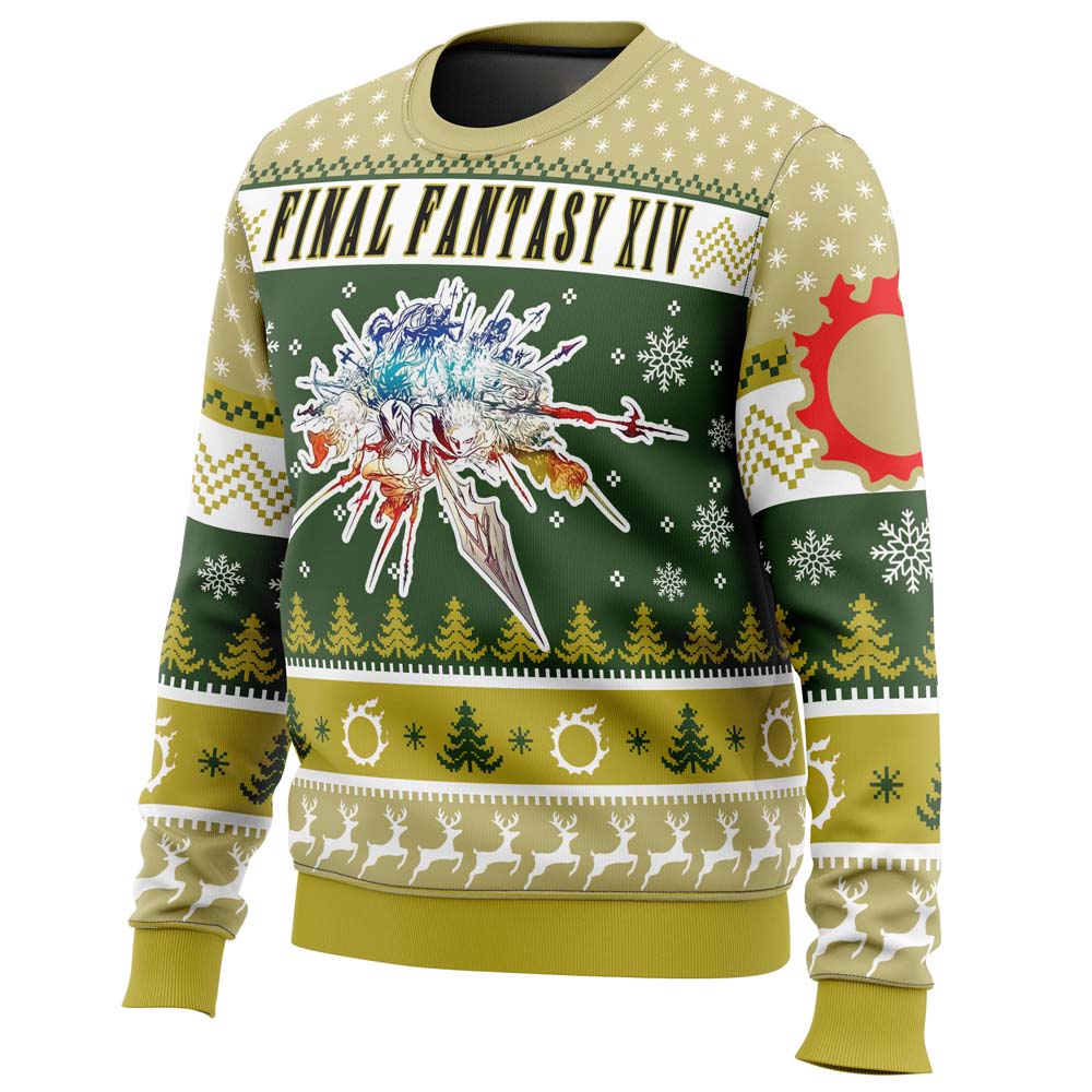Christmas Fantasy Final Fantasy XIV Ugly Christmas Sweater