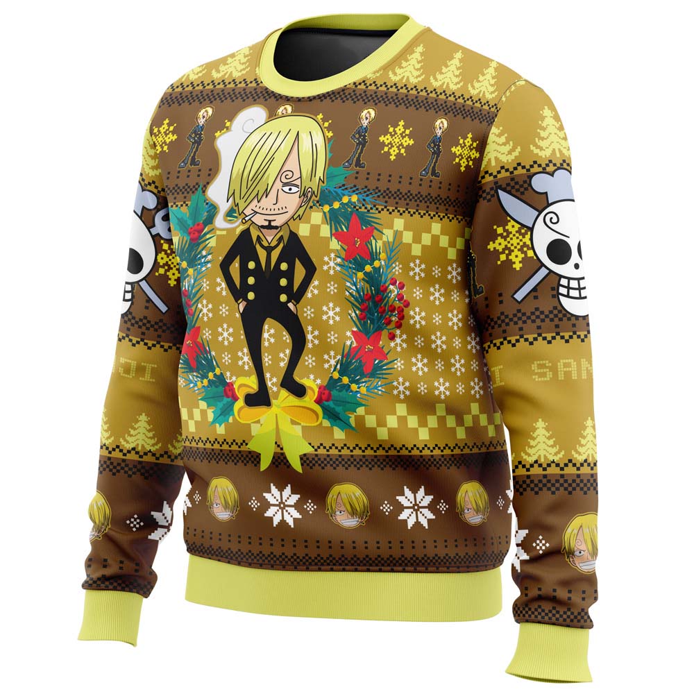 Christmas Sanji One Piece Ugly Christmas Sweater 1