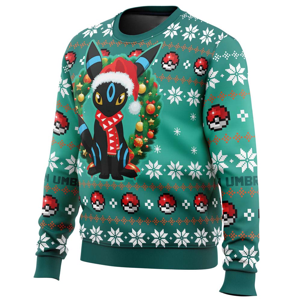 Christmas Umbreon Pokemon Ugly Christmas Sweater 1