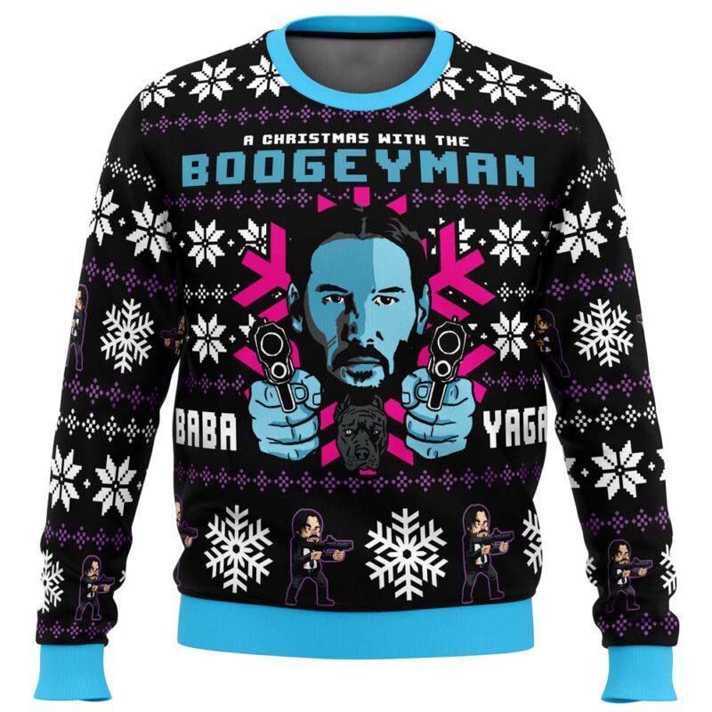 Christmas with the Boogeyman John Wick Ugly Christmas Sweater 3