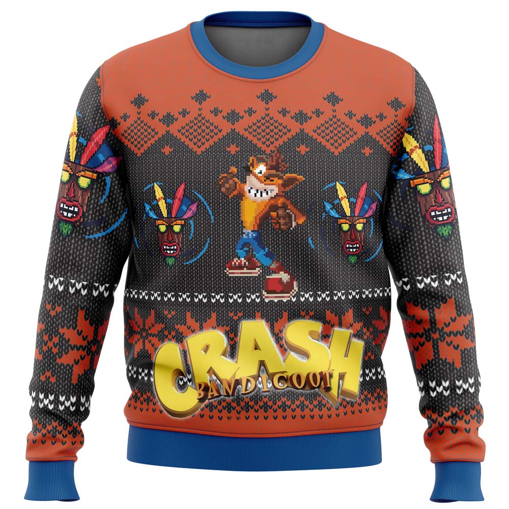 Crash Bandicoot Alt Ugly Christmas Sweater