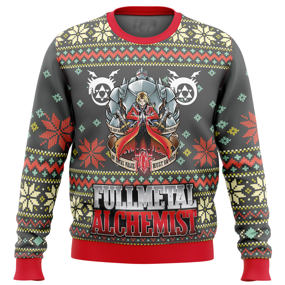 Fullmetal Alchemist Alt Ugly Christmas Sweater