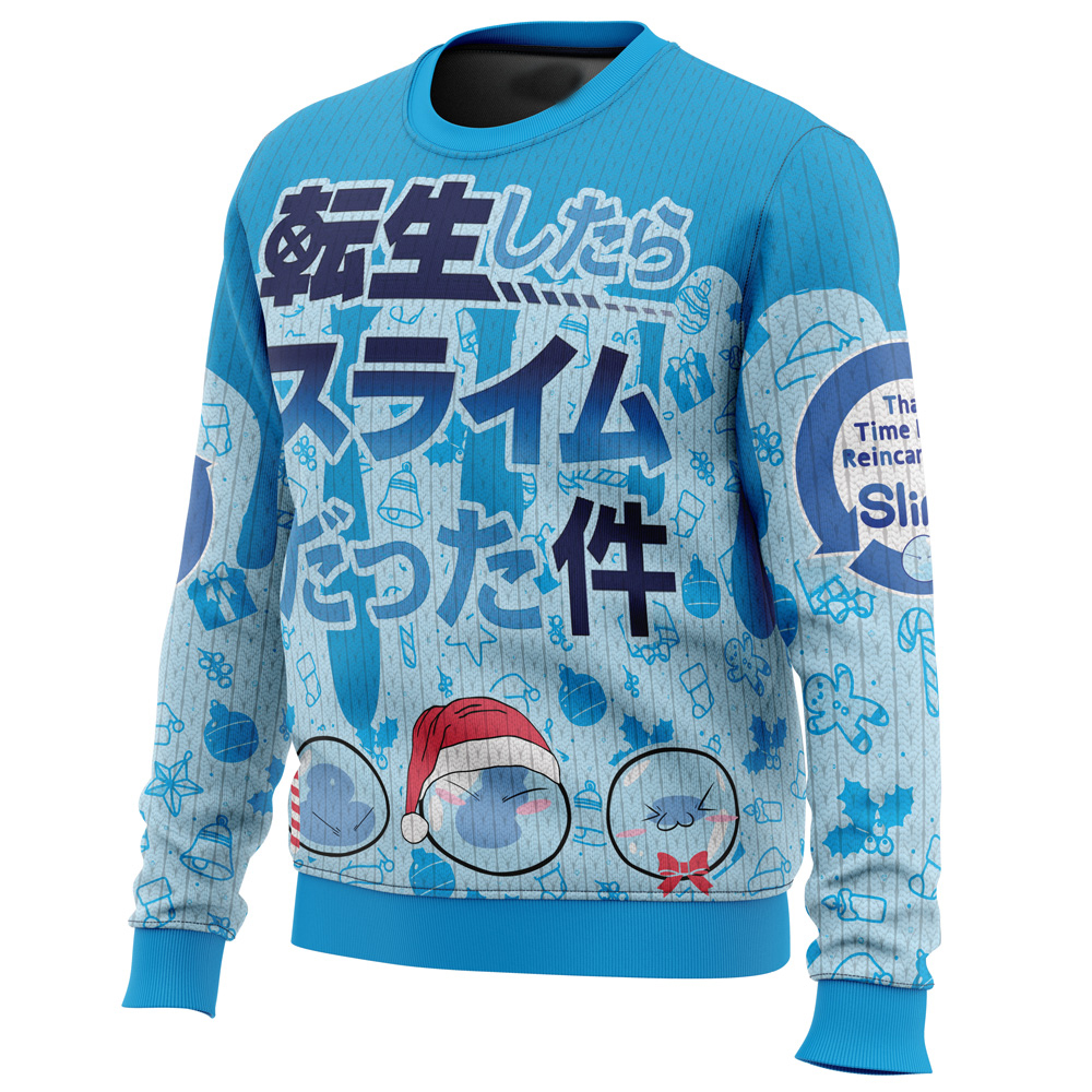 I Got Slimy That time I got reincarnated as a slime Christmas Sweater 1