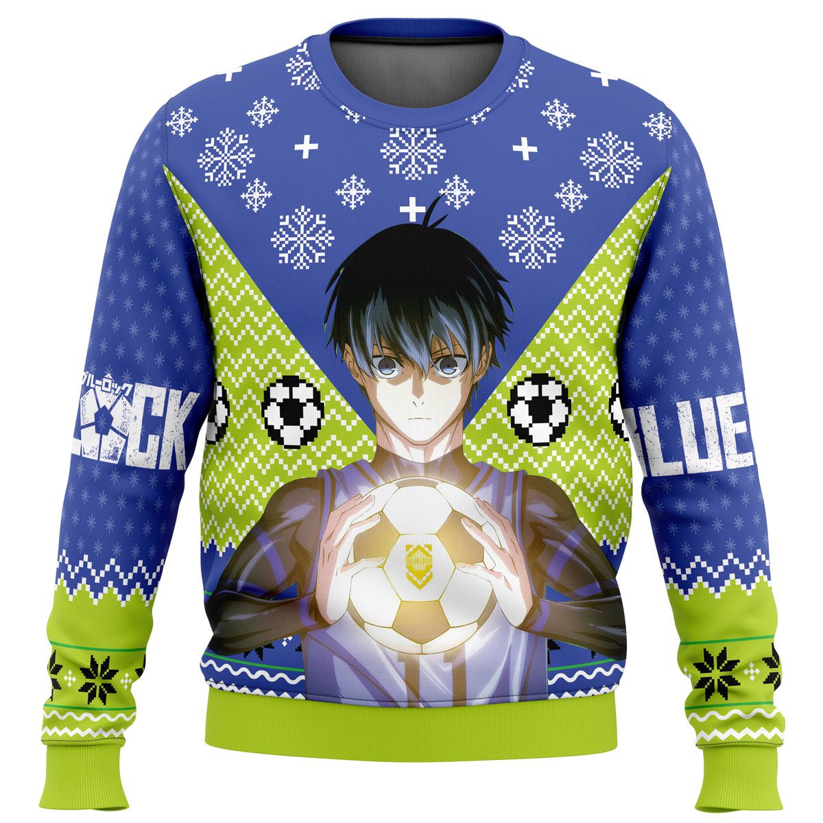 Isagi Yochi Blue Lock Ugly Christmas Sweater