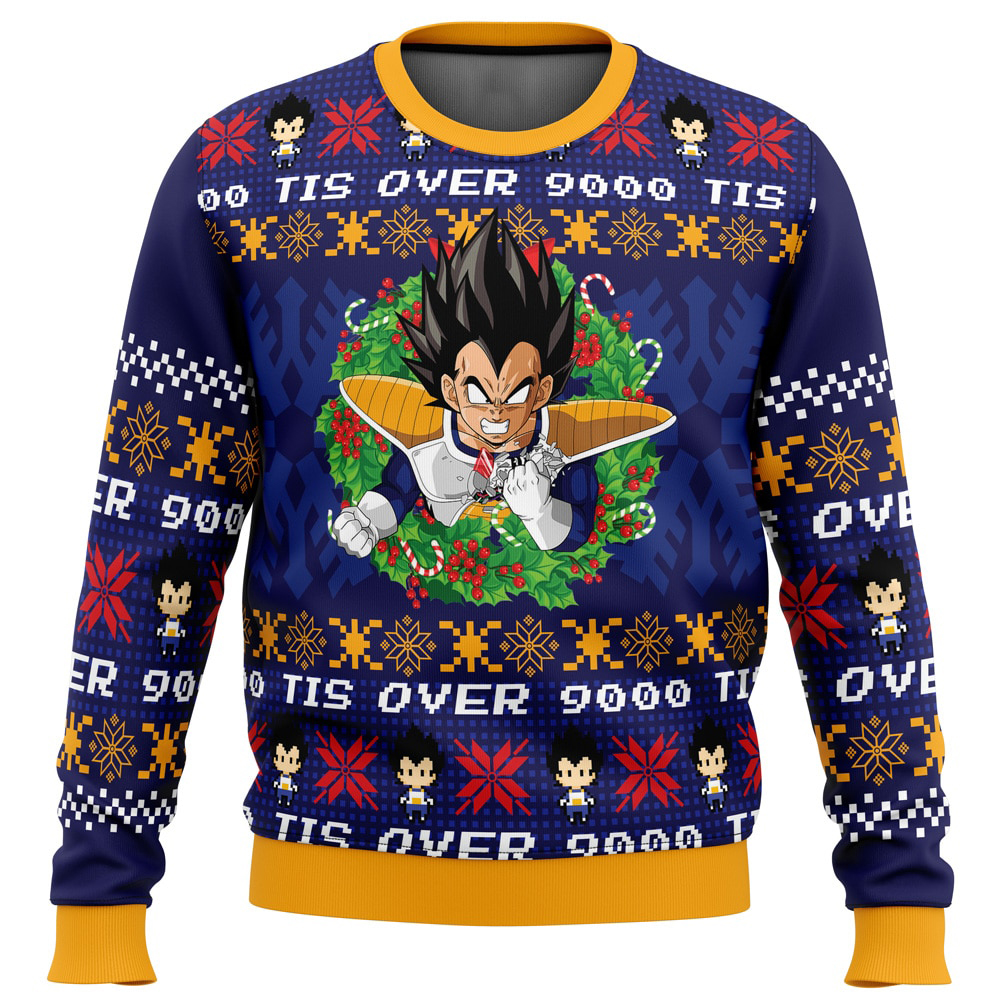 It’s Over 9000 Dragon Ball Z Ugly Christmas Sweater