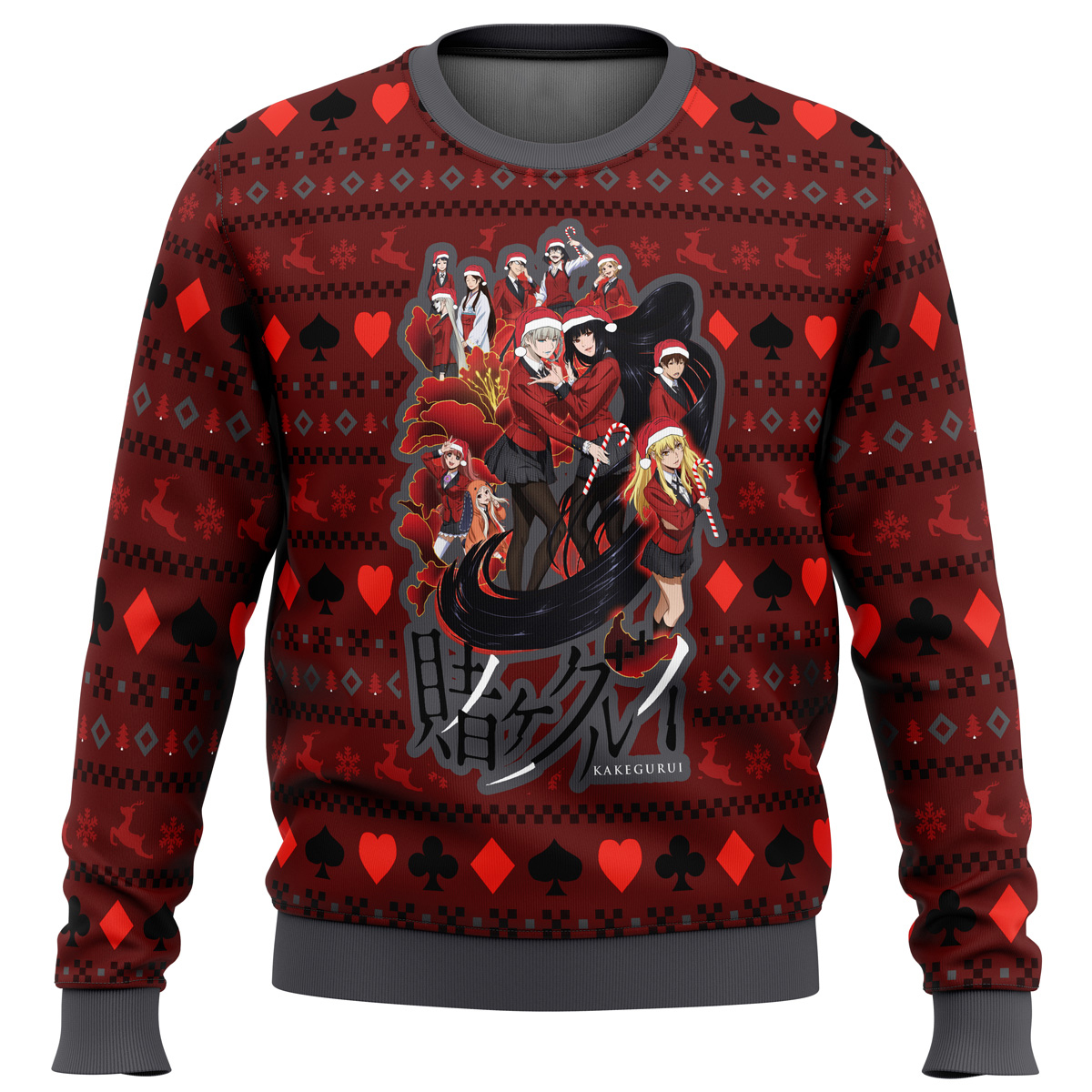 Kakegurui Hyakkaou Private Academy Ugly Christmas Sweater