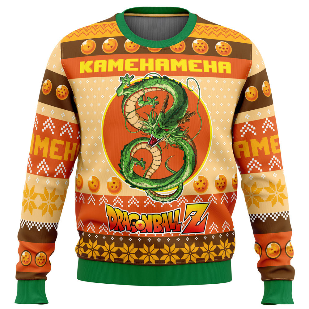 Kamehameha Shenron Shen Long Dragon Ball Z Ugly Christmas Sweater